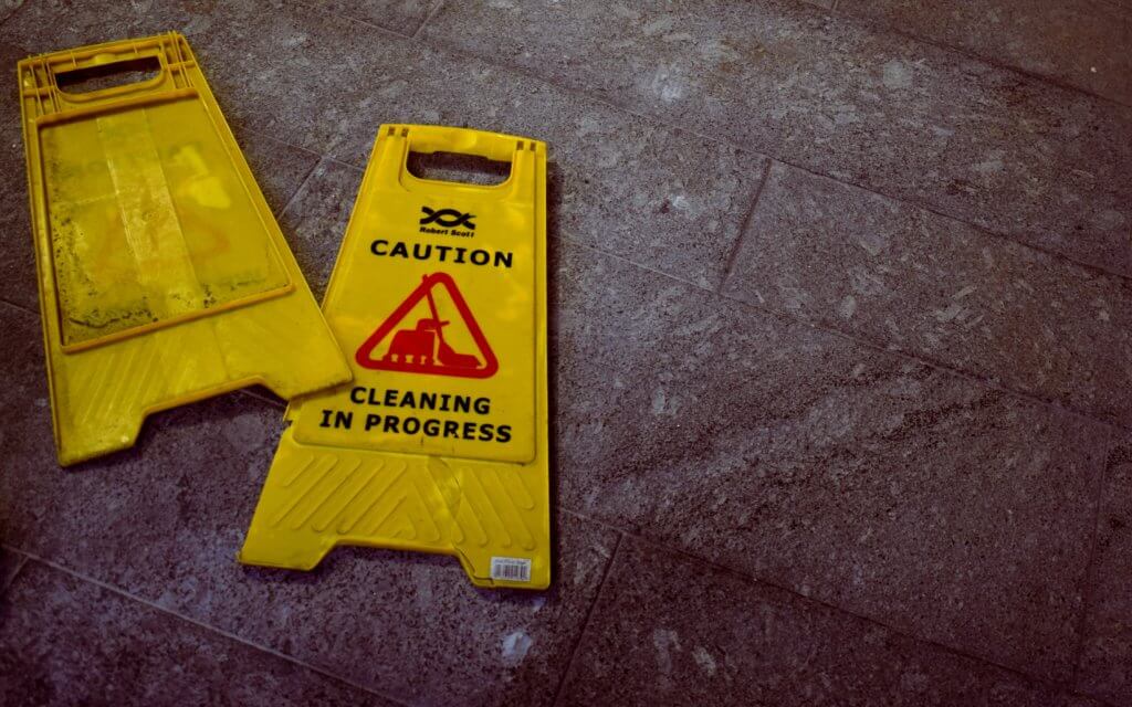 Image of cleaning sign