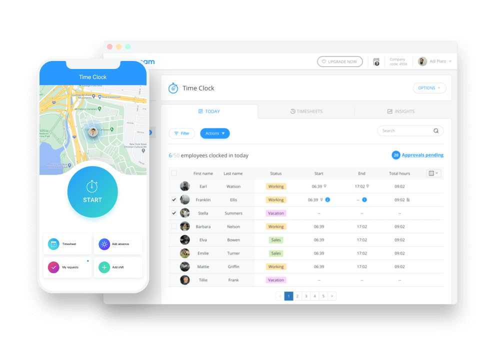 free employee time clock app