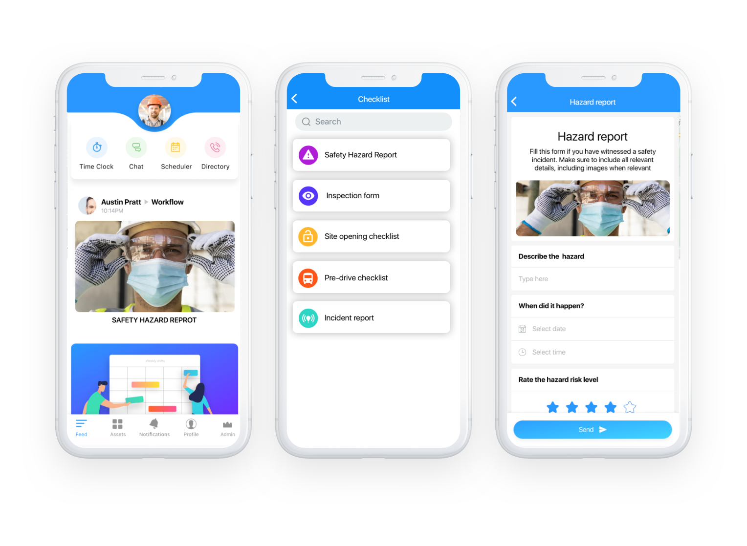 Online construction employee checklist & forms
