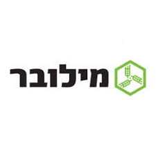 The logo features black blocky Hebrew text reading 